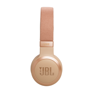 JBL Live 670NC - Sandstone - Wireless On-Ear Headphones with True Adaptive Noise Cancelling - Left